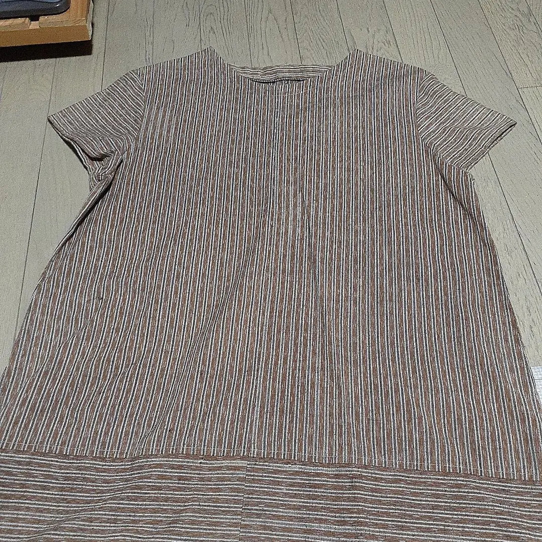 163 Brown striped tunic