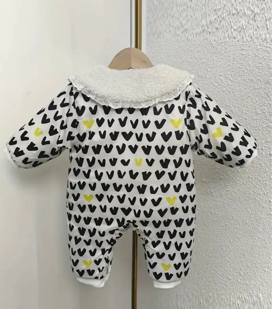 Mono con estampado de corazones, 66 cm, 3-6 meses, perfecto para otoño e invierno