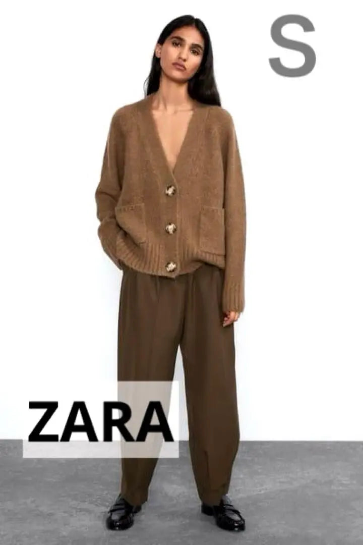 ZARA Soft Cardigan Alpaca Mixed Button S wool | ZARA ふんわり 柔らかカーディガン アルパカ混 べっこうボタン Ｓ 羊毛