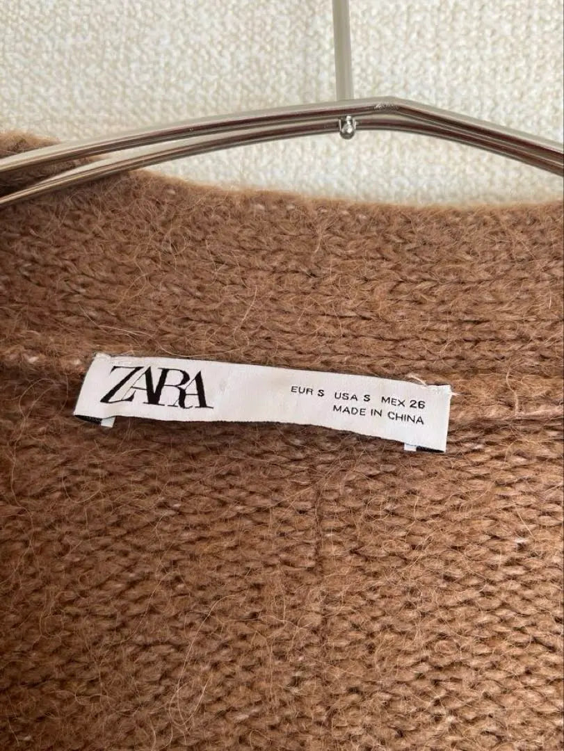 ZARA Soft Cardigan Alpaca Mixed Button S wool | ZARA ふんわり 柔らかカーディガン アルパカ混 べっこうボタン Ｓ 羊毛