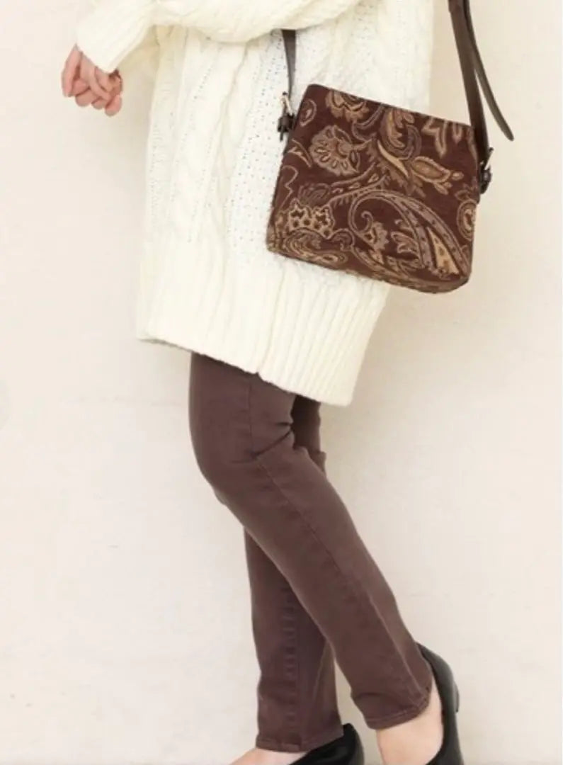 [NICE CLAUP] Back lace-up skinny pants, brown