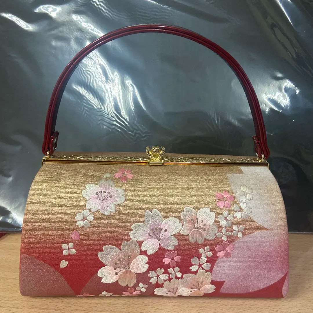 Bolso de estilo japonés, bordado de flores de cerezo, ceremonia de mayoría de edad, boda, ceremonia de graduación, Shichigosan