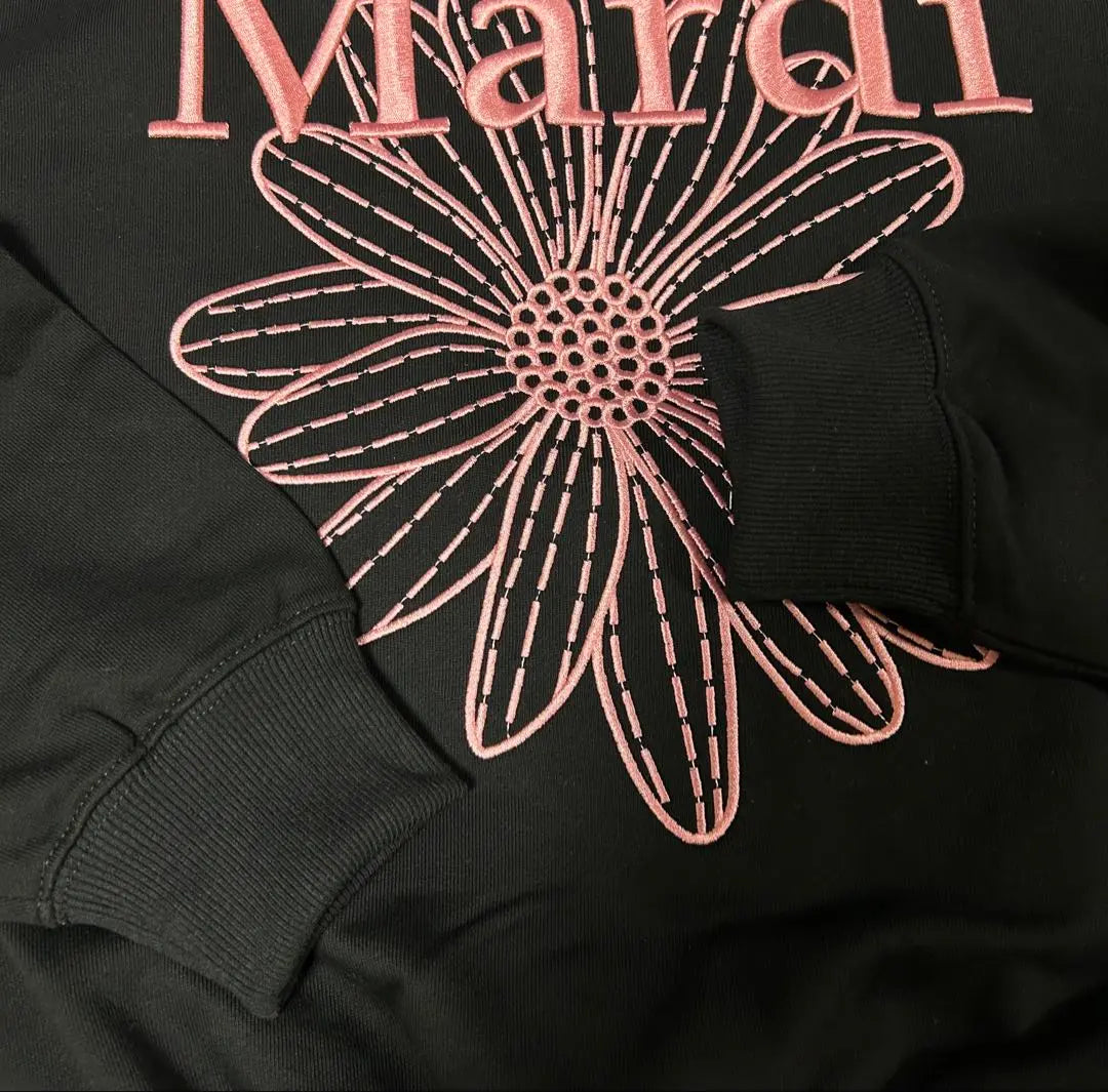 Mardi Black Pink Embroidery Sweatshirt Sweatshirt Mardi Mekurdi New Long Sleeve