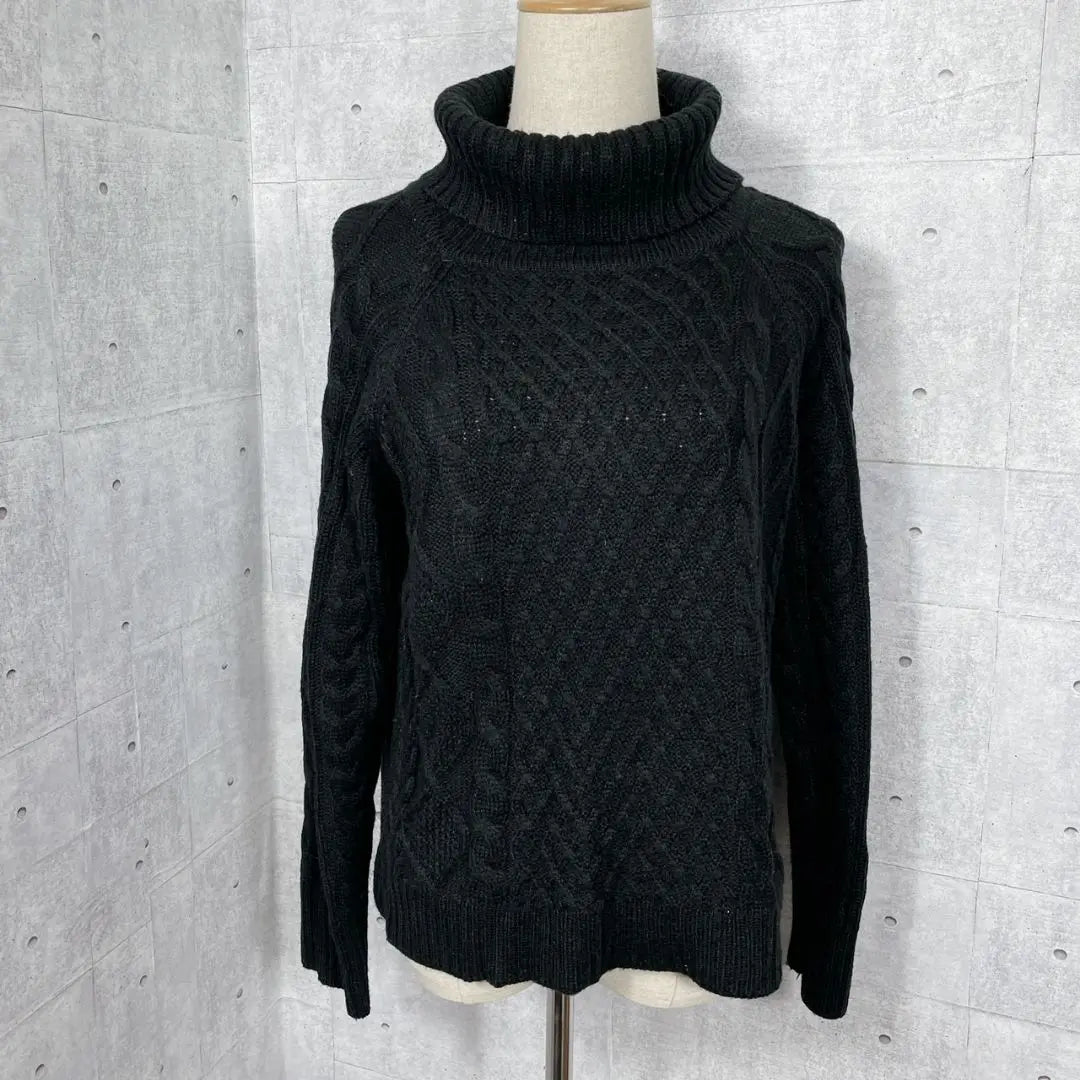 BACK NUMBER Turtle neck knit 〚Size feeling〛 black sweater | BACK NUMBER タートルネックニット〚サイズ感М〛ブラック セーター