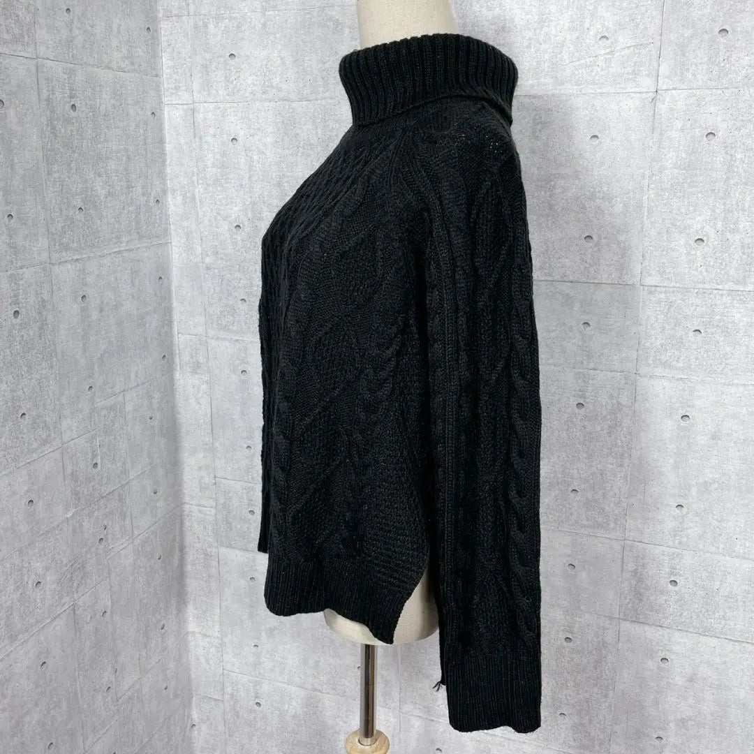 BACK NUMBER Turtle neck knit 〚Size feeling〛 black sweater | BACK NUMBER タートルネックニット〚サイズ感М〛ブラック セーター