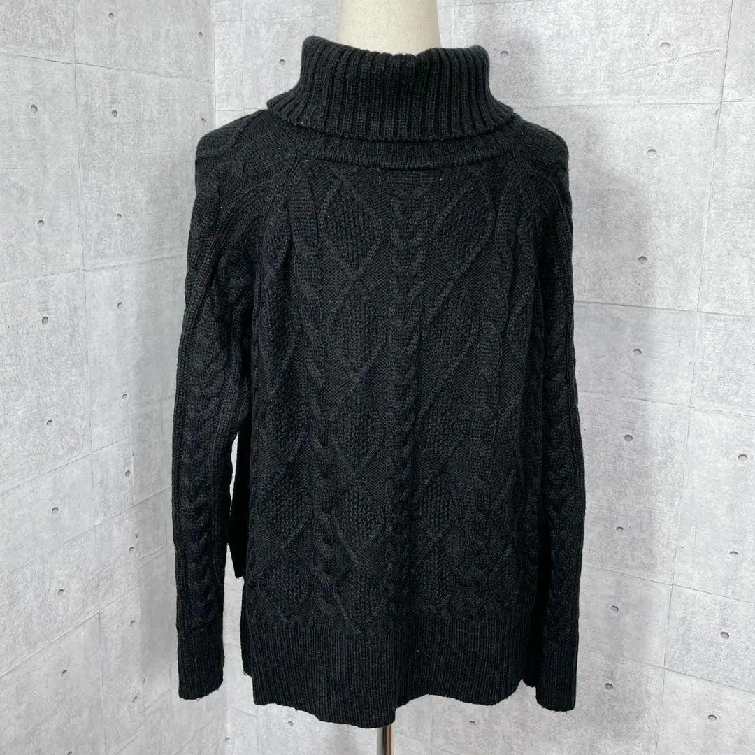 BACK NUMBER Turtle neck knit 〚Size feeling〛 black sweater | BACK NUMBER タートルネックニット〚サイズ感М〛ブラック セーター