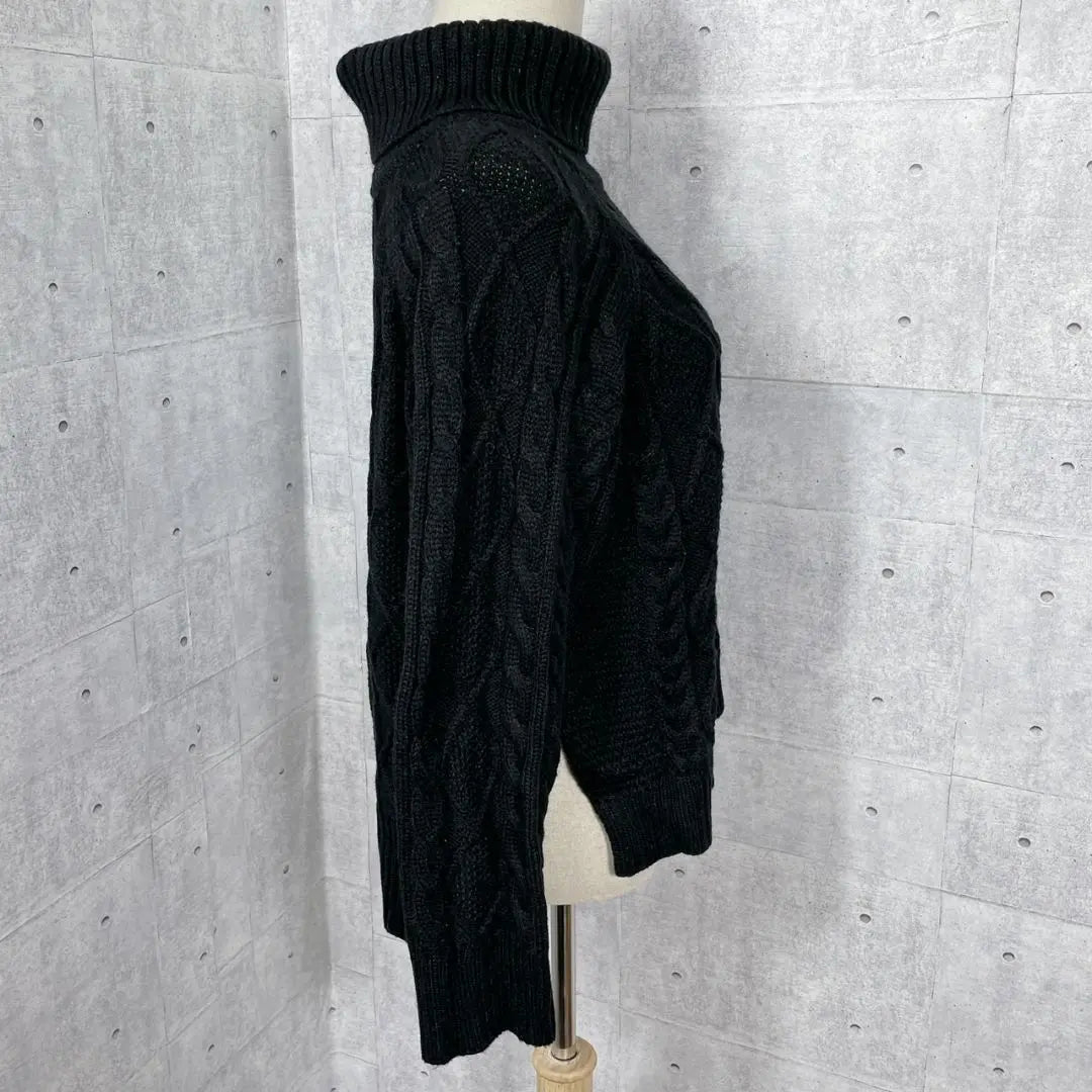 BACK NUMBER Turtle neck knit 〚Size feeling〛 black sweater | BACK NUMBER タートルネックニット〚サイズ感М〛ブラック セーター