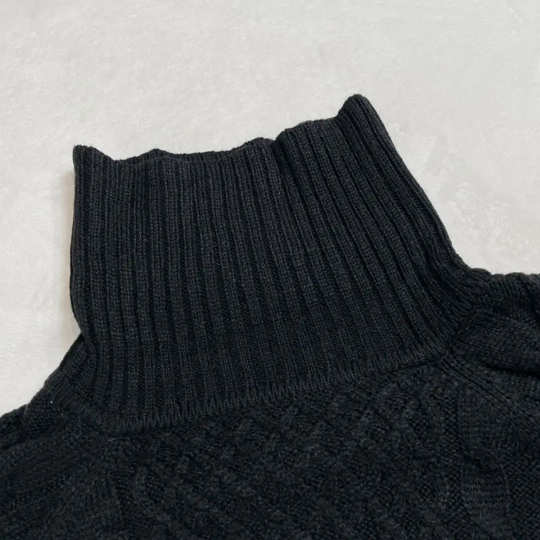 BACK NUMBER Turtle neck knit 〚Size feeling〛 black sweater | BACK NUMBER タートルネックニット〚サイズ感М〛ブラック セーター