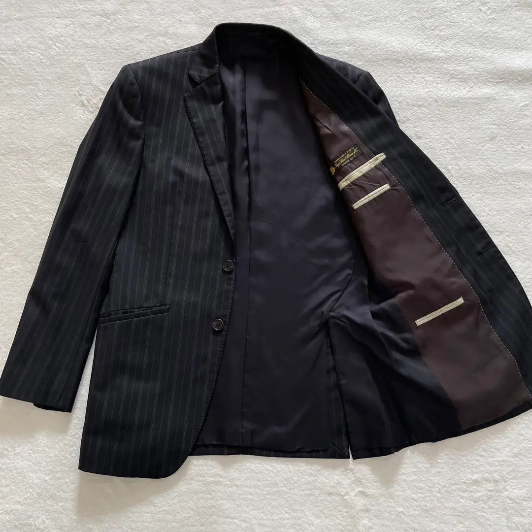 Chaqueta de sastre Paul Smith Roropiana Wool Stripe negra 2B