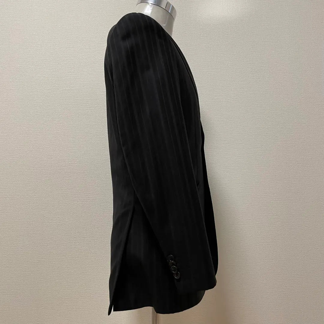 Paul Smith Tailored Jacket Roropiana Wool Stripe Black 2B