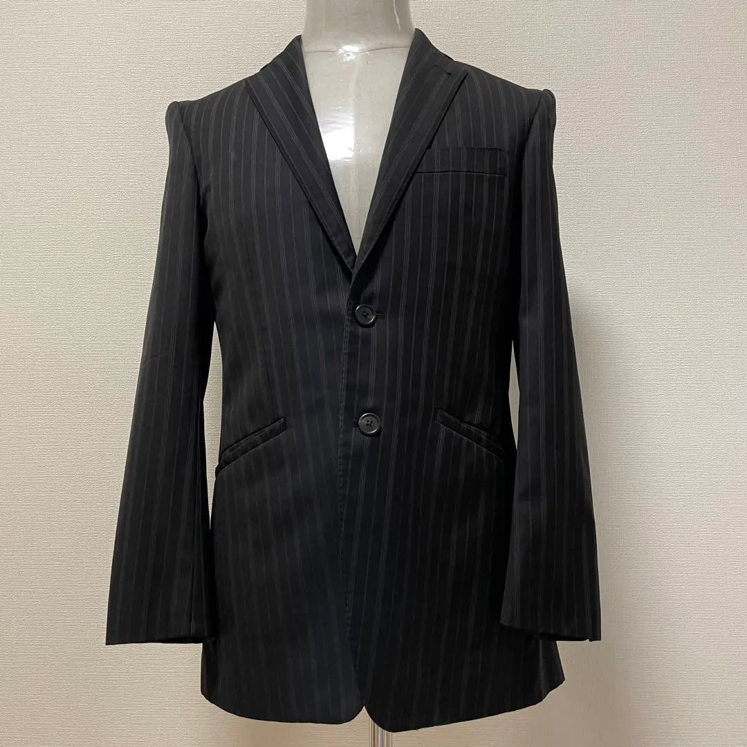 Paul Smith Tailored Jacket Roropiana Wool Stripe Black 2B