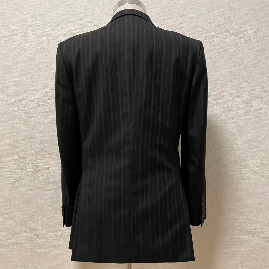 Paul Smith Tailored Jacket Roropiana Wool Stripe Black 2B