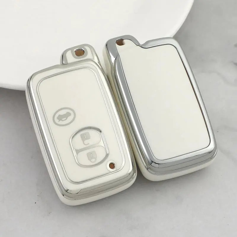 Toyota Smart Key Case TPU Key Cover White 3 Prius Aqua Corolla | トヨタ スマートキーケース TPU キーカバー 白3 プリウス アクア カローラ