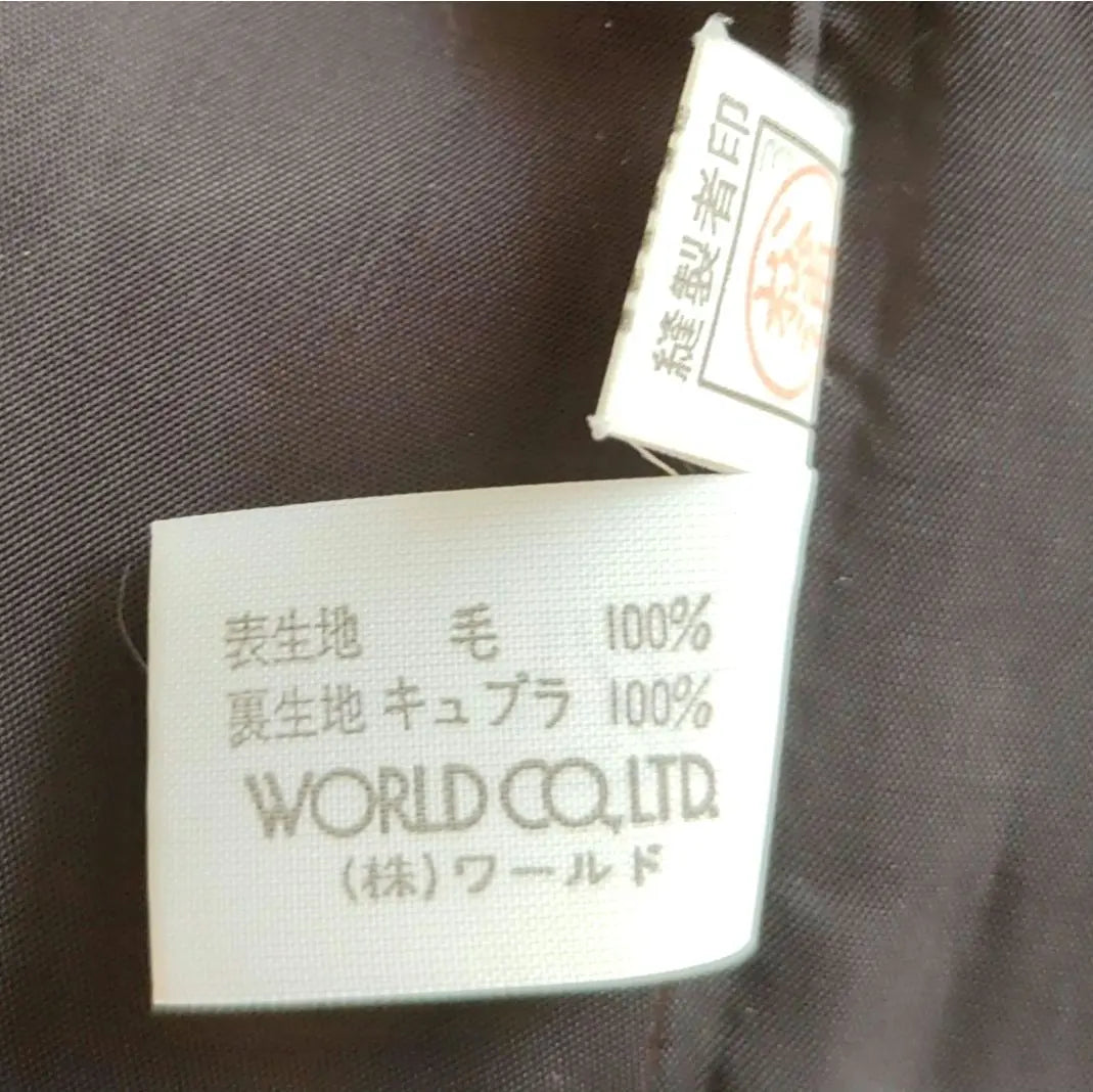 ★Good condition★ World Suceso Suit Setup 100% Wool 38M Black