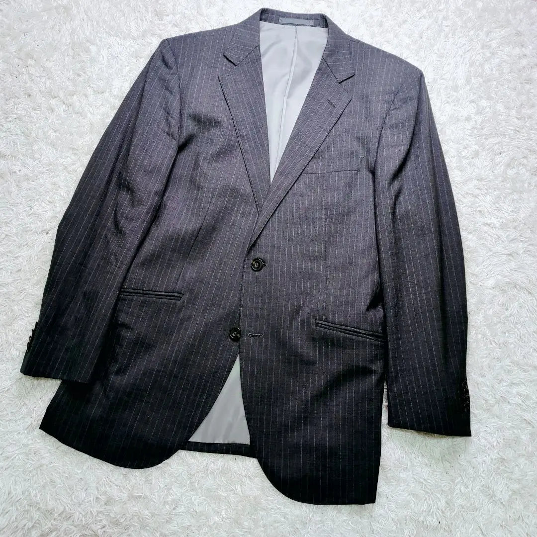 Ginza Global Style Suit 2 Piece Gray Stripe Super 110