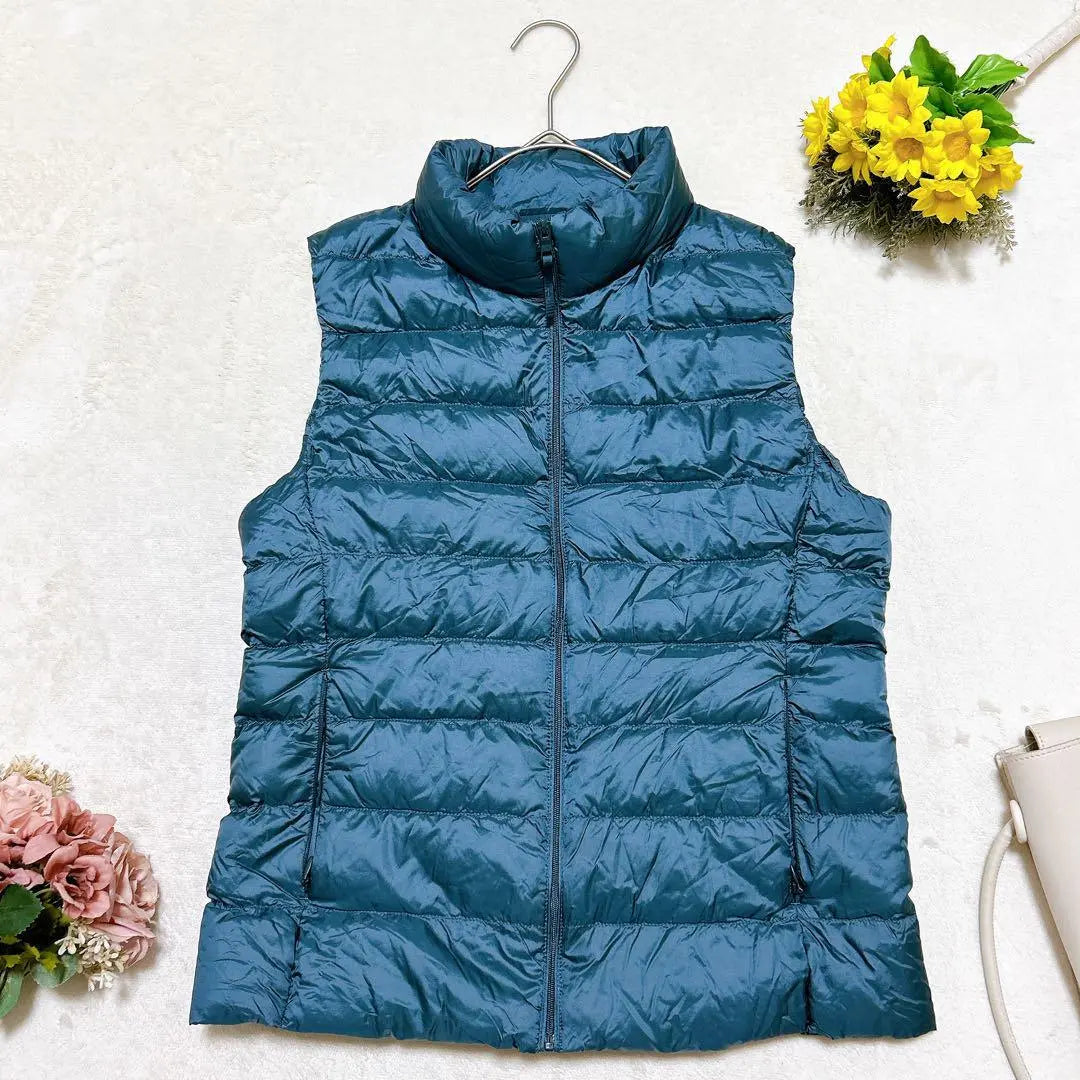 3642◆Uniqlo(M) Ultra Light Down Vest Down Feather Green | 3642◆ユニクロ(M)ウルトラライトダウンベスト　ダウン　フェザー　グリーン