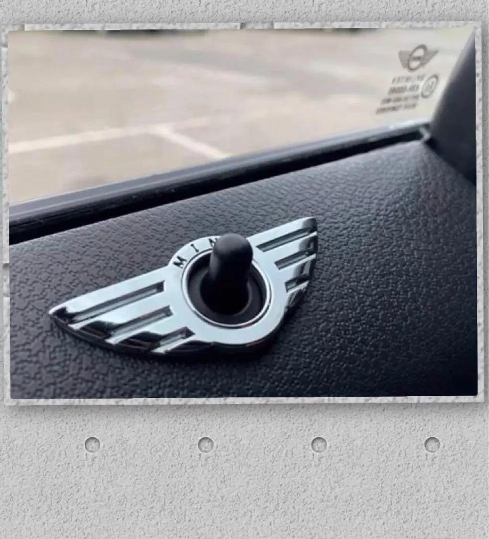 MINI Door Pin Lock Emblem Set of 2 Interior Stickers