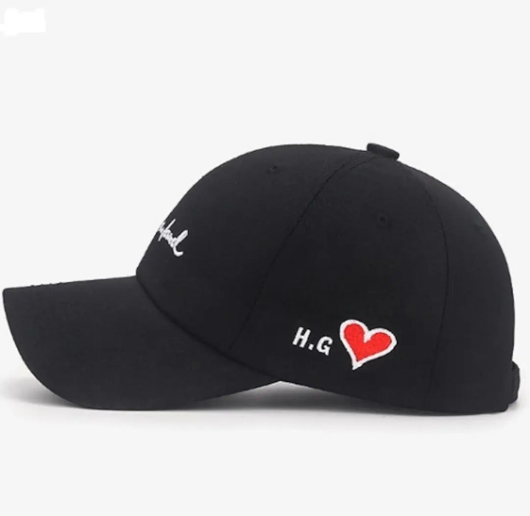 ♦w228 Black Hat Unisex Black Trend Cap Korean Logo