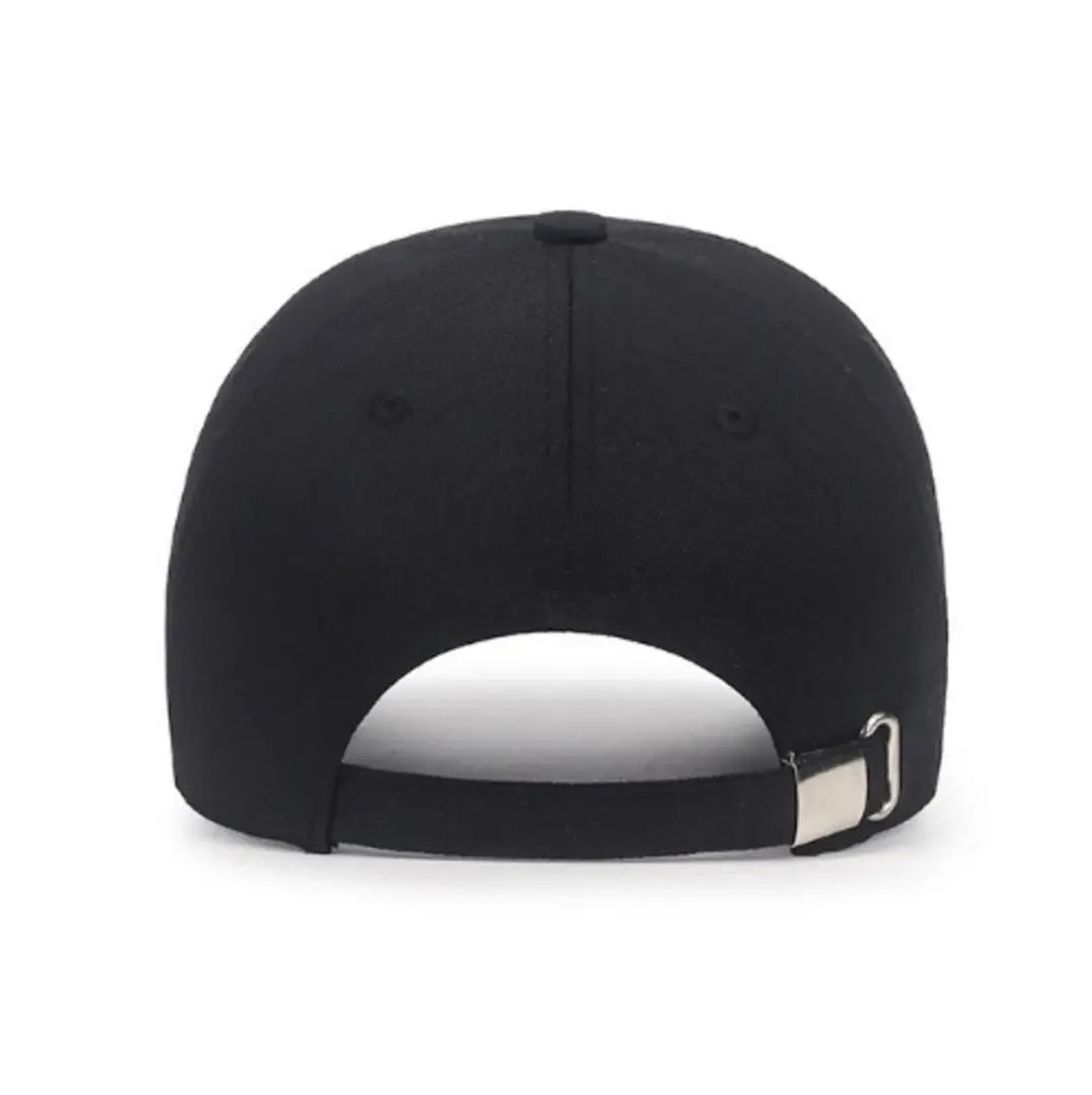 ♦w228 Black Hat Unisex Black Trend Cap Korean Logo