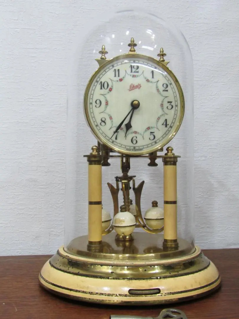 German Vintage Table Clock Made in Schatz, Rare Item