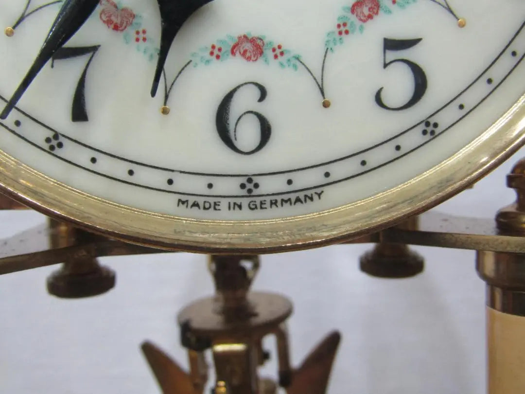 German Vintage Table Clock Made in Schatz, Rare Item