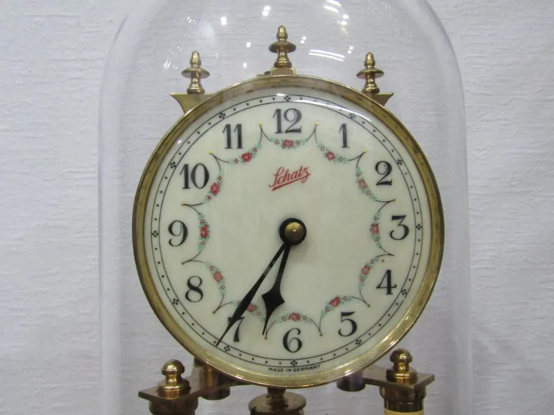 German Vintage Table Clock Made in Schatz, Rare Item