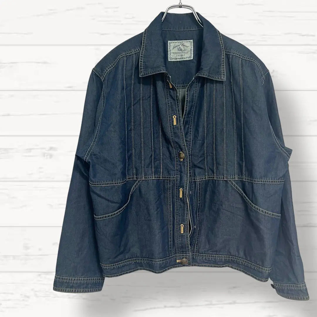 1311 [Renown CHARGE] Denim Jacket L Size G-Jean Made in Japan