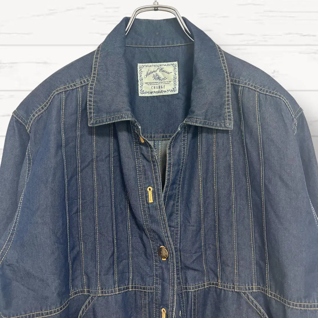 1311 [Renown CHARGE] Denim Jacket L Size G-Jean Made in Japan