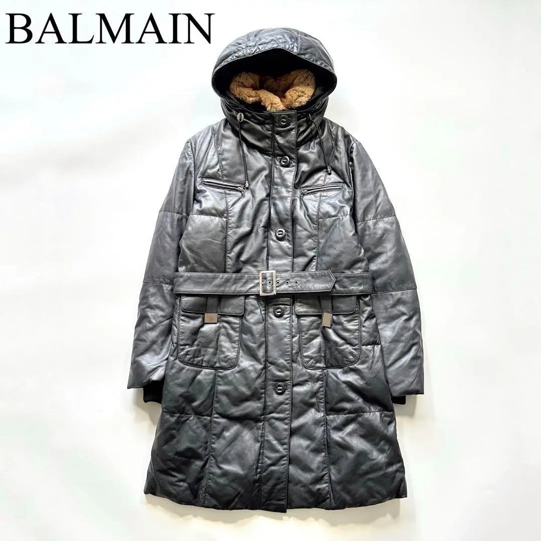 Balman Lamb Leather Down Jacket Mod Court Balmain Long | バルマン ラム レザー ダウン ジャケット モッズコート BALMAIN ロング