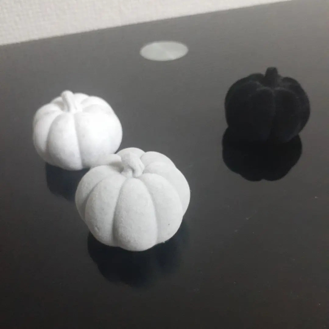 Interior Pumpkin Ornament (Velour-like) Monotone Set of 3