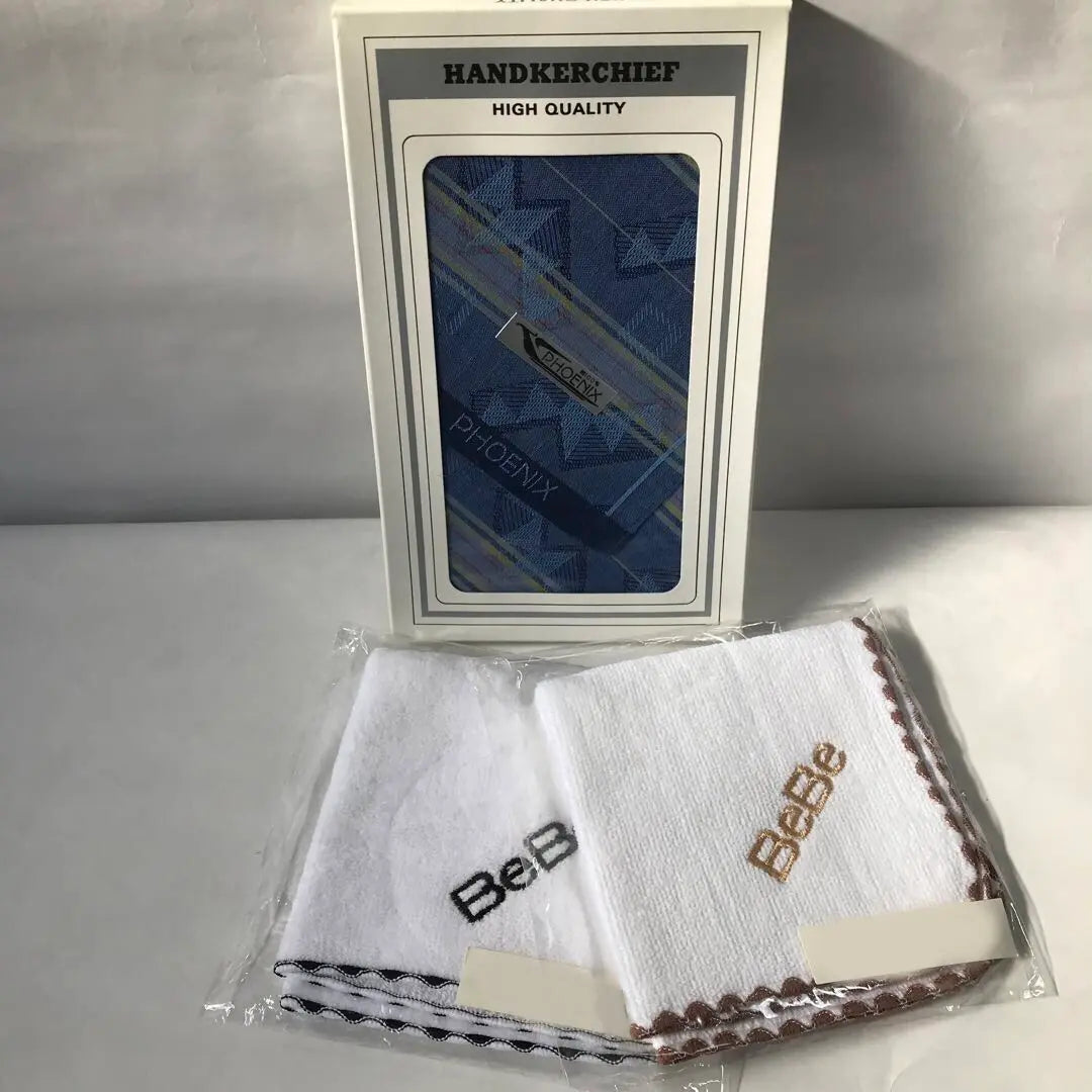 BeBe 2 Towel Handkerchiefs Men's Handkerchief Set