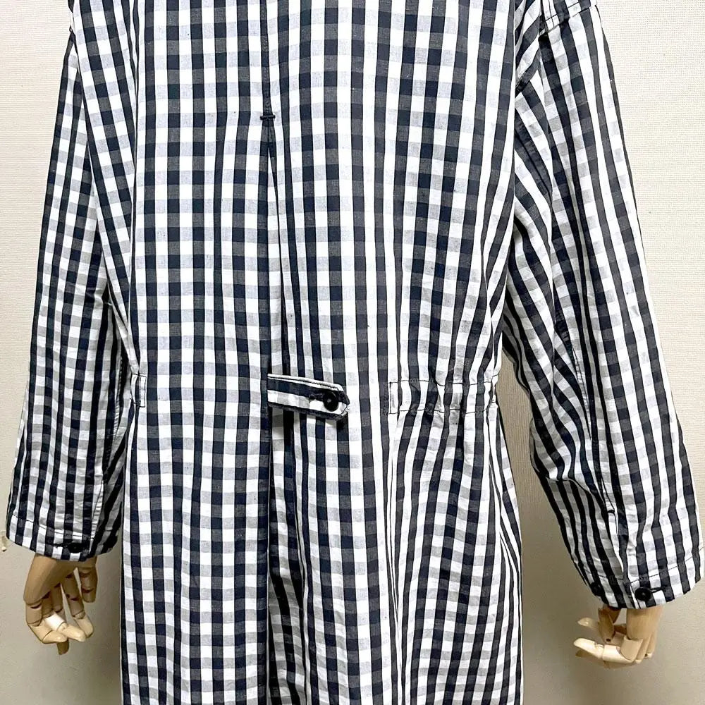 Beauty Grand Mama Dotter Gingham Check Spring Court Long Jacket | 美品 グランママドーター ギンガムチェック スプリング コート ロングジャケット