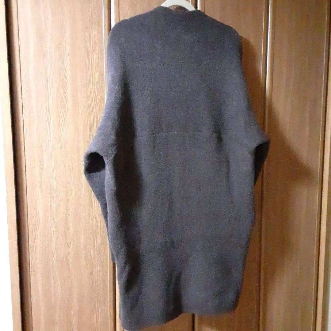 Shop Channel Fua Knit Coat L Size Double Weave Knit Brown