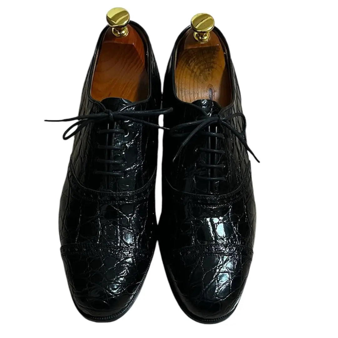 Polo Ralph Lauren Crocodile Leather Straight Tip Dress Shoes