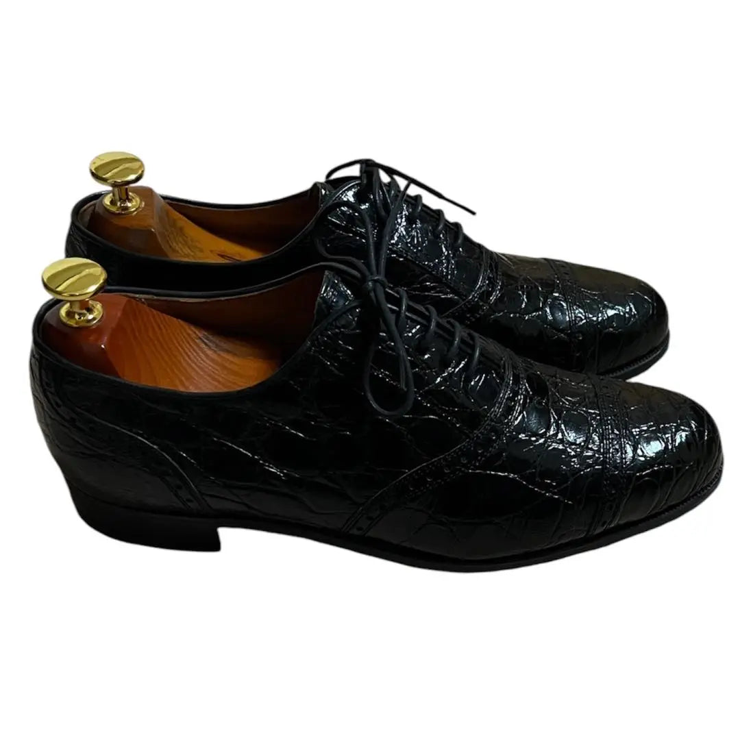 Polo Ralph Lauren Crocodile Leather Straight Tip Dress Shoes