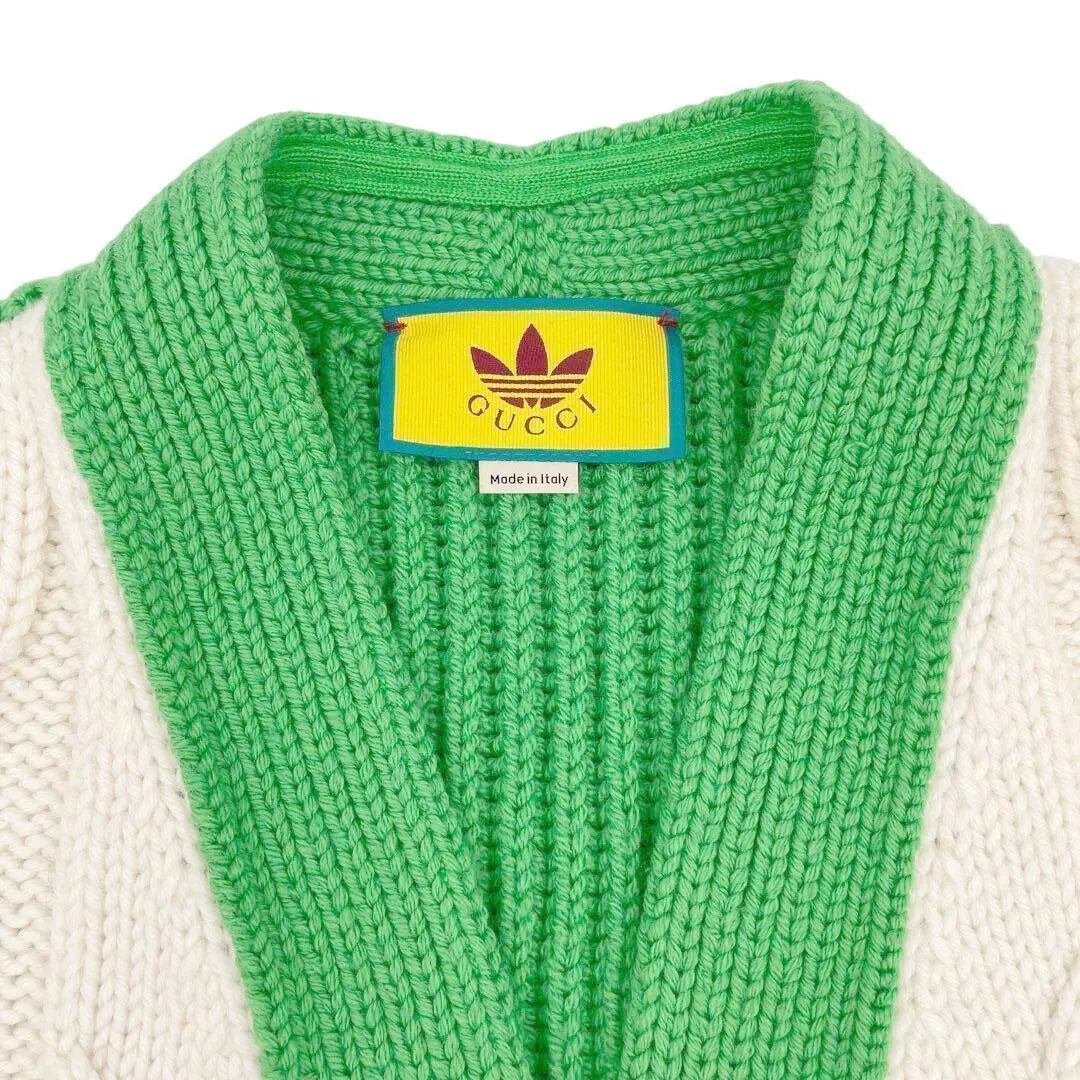 [Artículos raros] Cárdigan de punto de lana mixta Adidas x Gucci M 2Q69