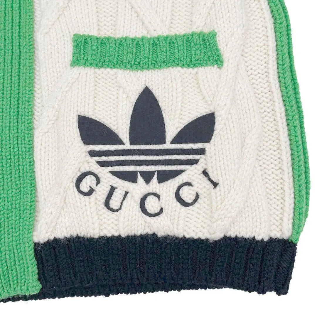 [Artículos raros] Cárdigan de punto de lana mixta Adidas x Gucci M 2Q69