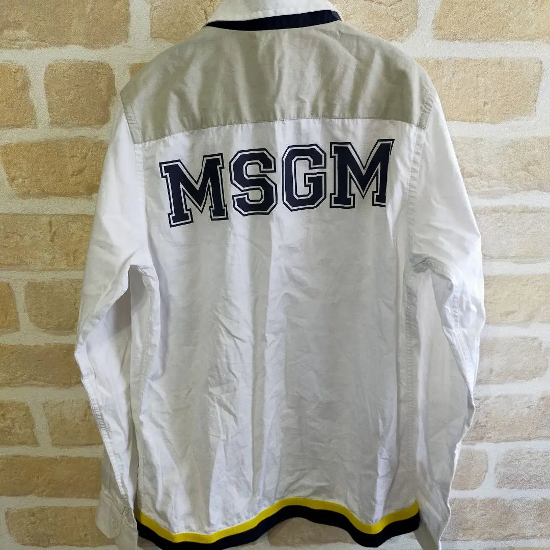 MSGM TG12 (140cm) Long -sleeved shirt back print | MSGM TG12 (140cm) 長袖シャツ バックプリント