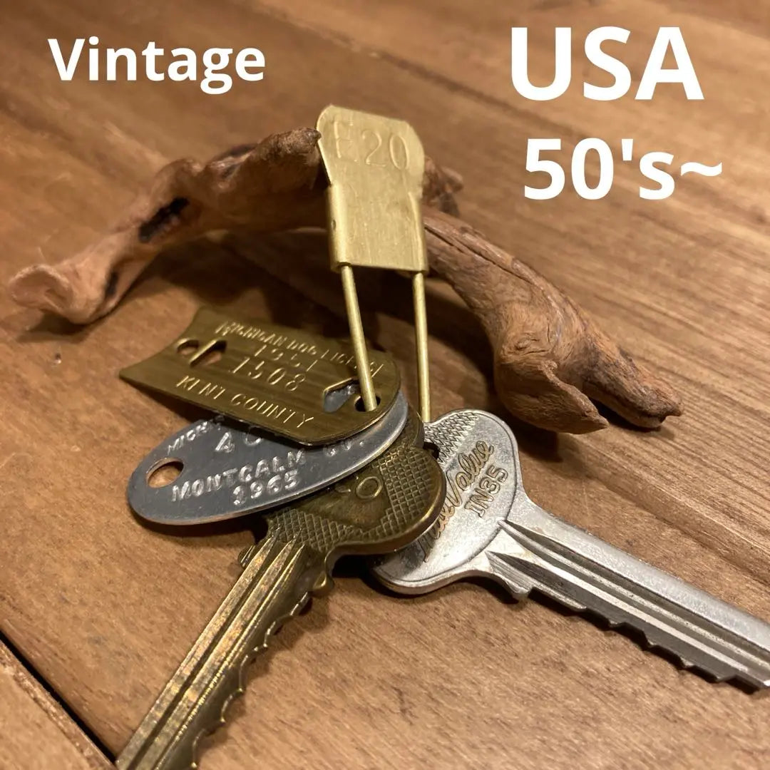 50's~ Vintage Key Set Dog Tagland Ree Pin American Key USA5