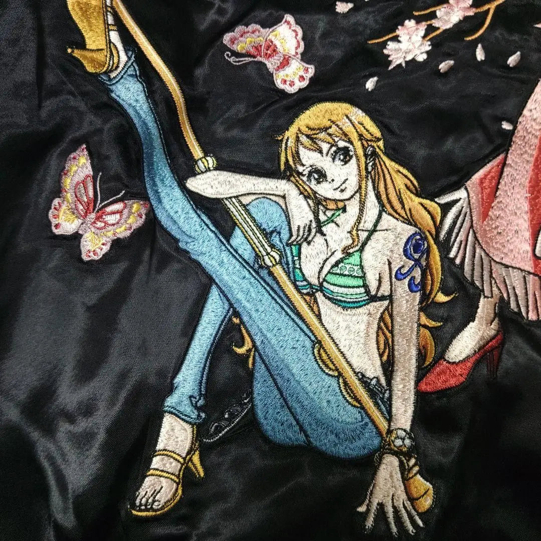 ONE PIECE Nami Robin Full embroidery Reversible Sukajan Size M