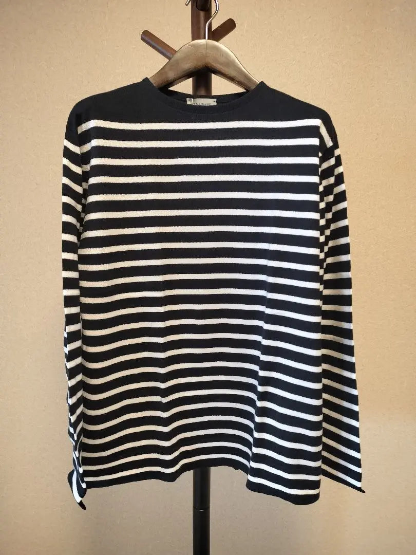 [New] John Smedley Sea Island Cotton Striped Shirt L Size