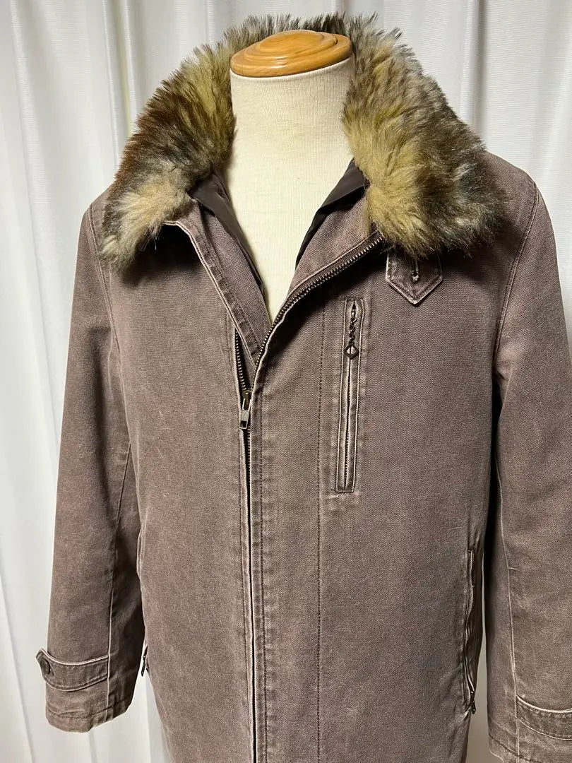 Chaqueta vaquera marrón Bigi Fur para hombre con forro acolchado