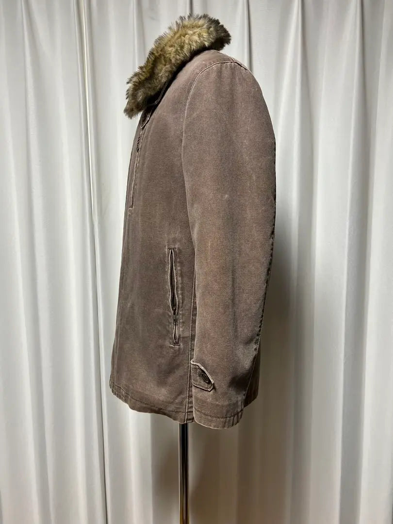 Chaqueta vaquera marrón Bigi Fur para hombre con forro acolchado