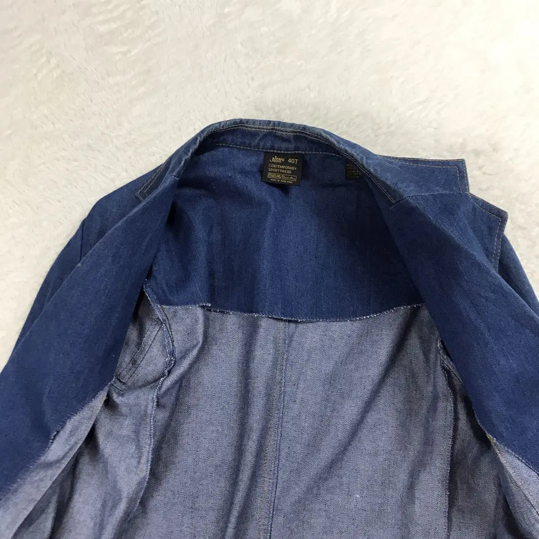 [Raro] Chaqueta a medida Sears Sears fabricada en Hong Kong, algodón y cuero L