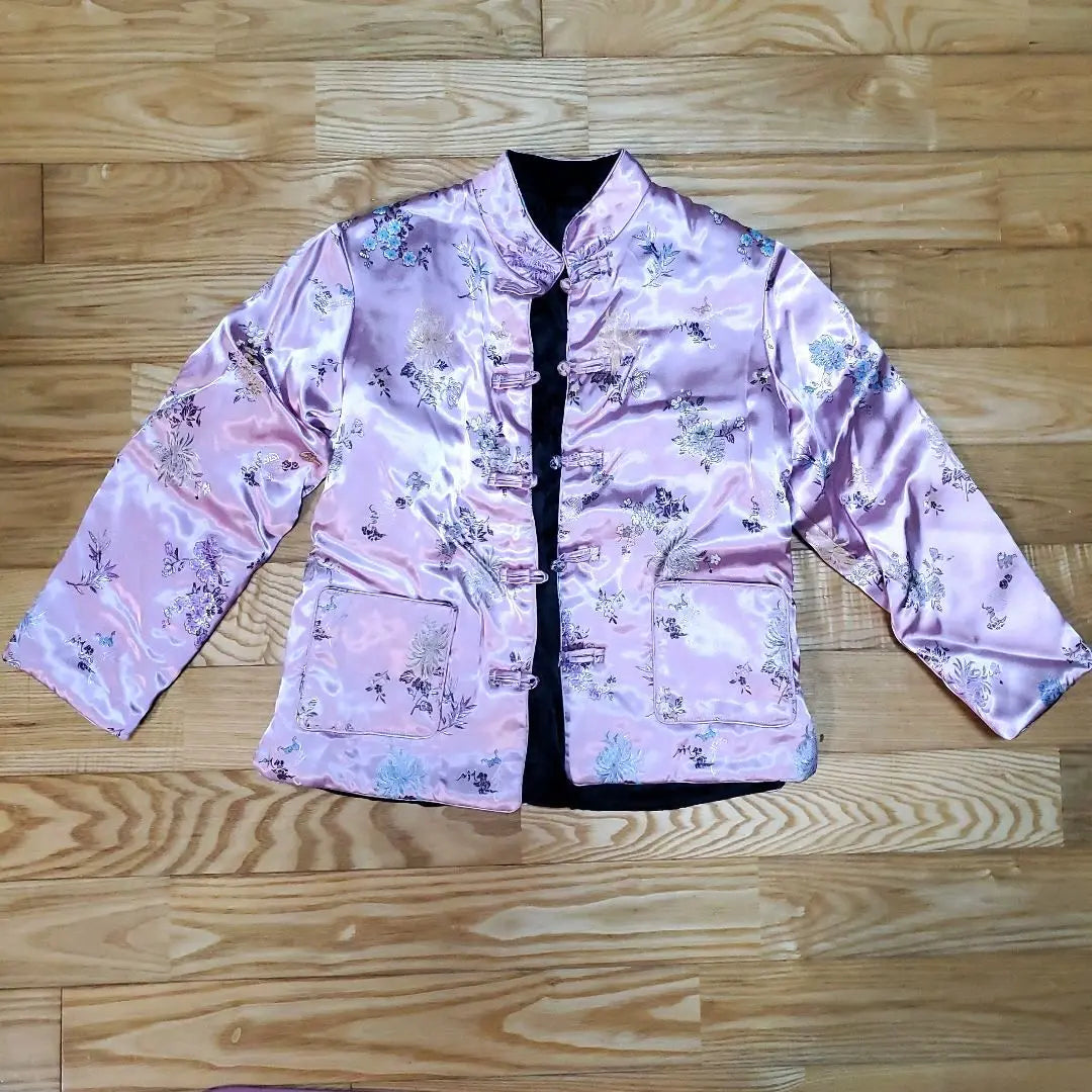 XS size, kids size, Chinese clothes, pink embroidery/black embroidery, reversible