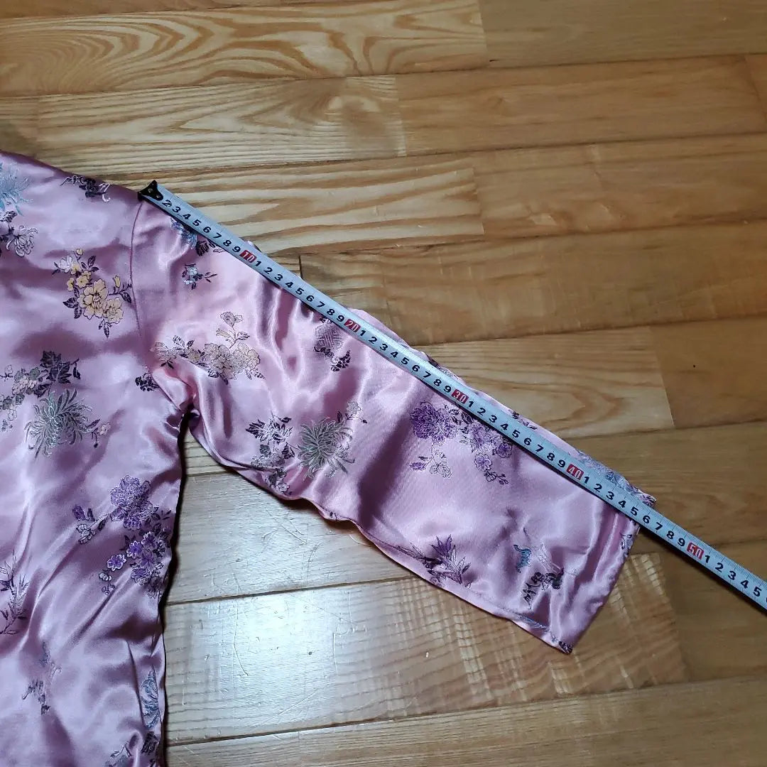 Talla XS, talla infantil, ropa china, bordado rosa/bordado negro, reversible