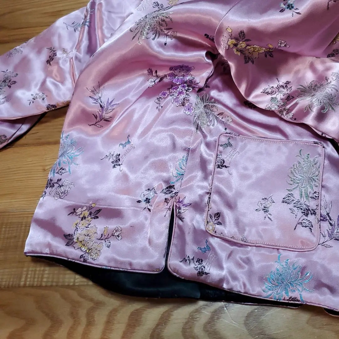 XS size, kids size, Chinese clothes, pink embroidery/black embroidery, reversible