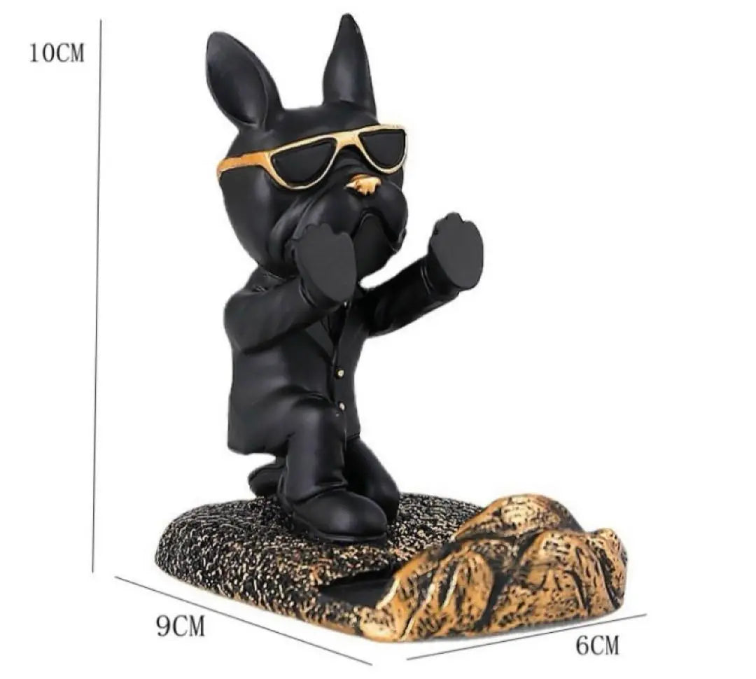 French Bulldog Green Smartphone Stand Ornament Interior Moving Celebration Stylish