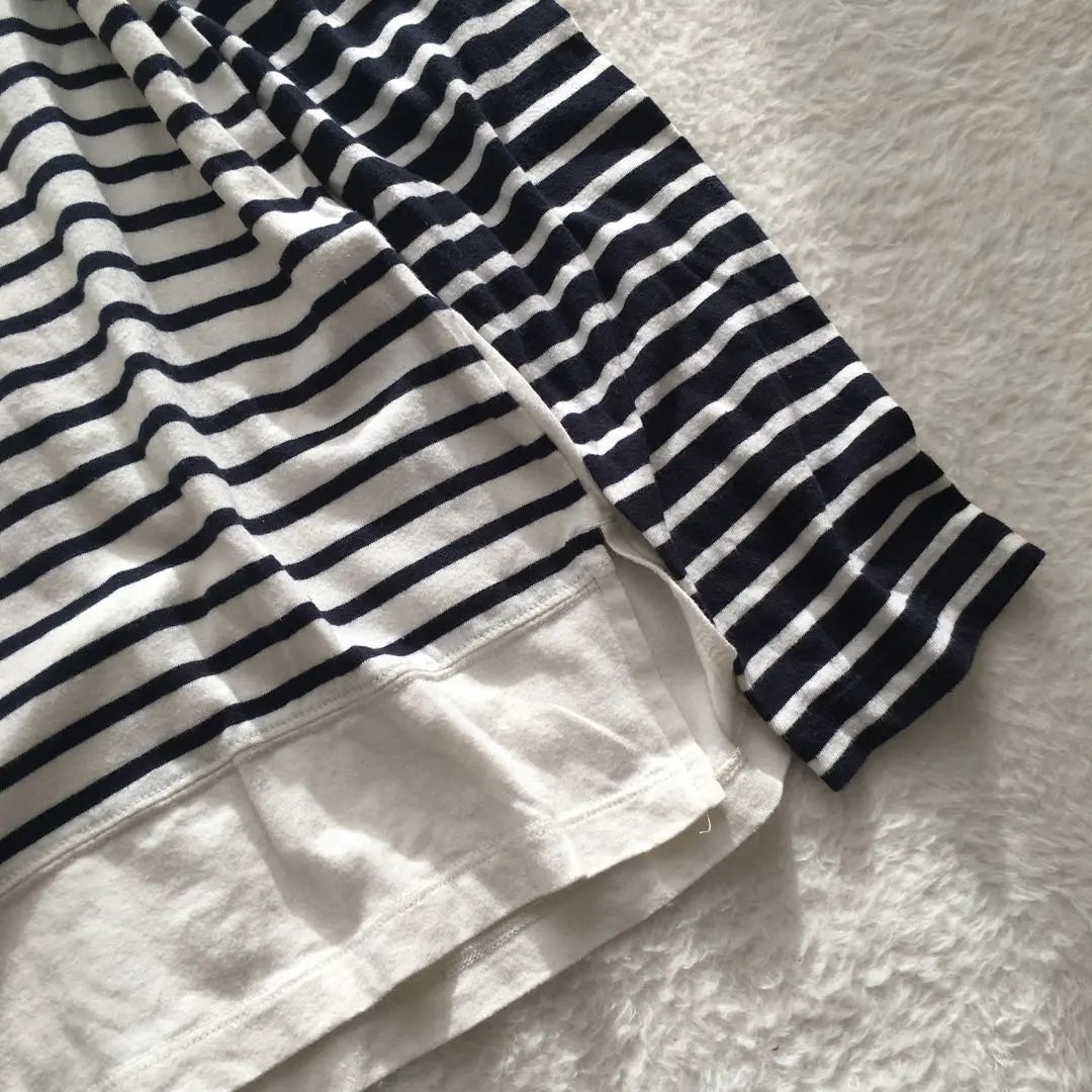 [Yare University] Cut and sew striped tops, striped, crazy, 100 cotton