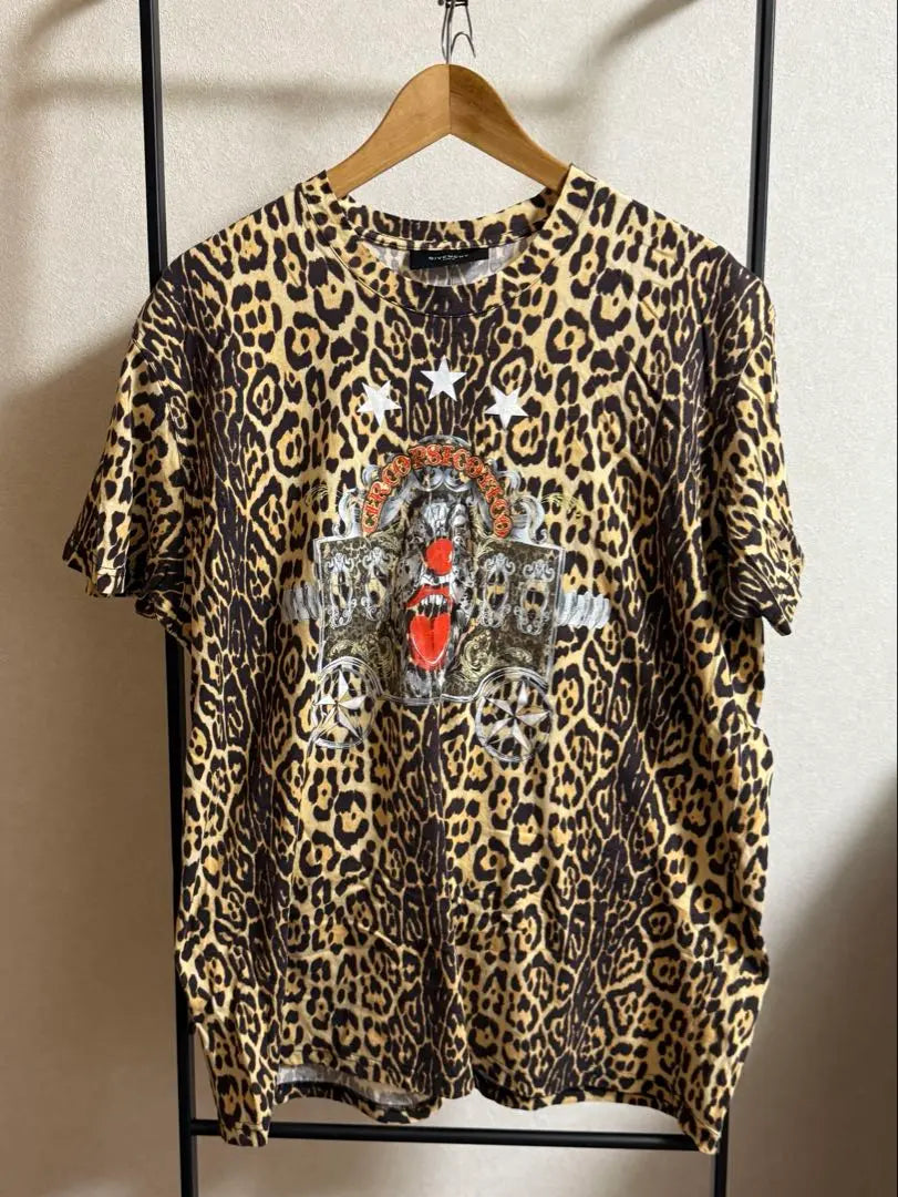 GIVENCHY leopard print clown T-shirt